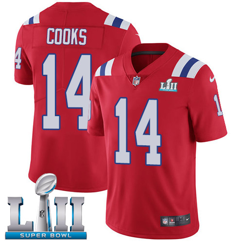 Nike Patriots #14 Brandin Cooks Red Alternate Super Bowl LII Youth Stitched NFL Vapor Untouchable Limited Jersey